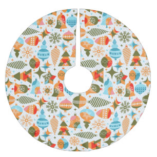 Modern Christmas Brushed Polyester Tree Skirt