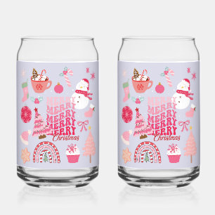 Modern Christmas Can Glass
