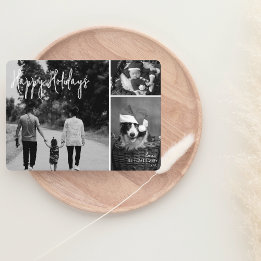 Modern Christmas Card | B+W Trendy Collage