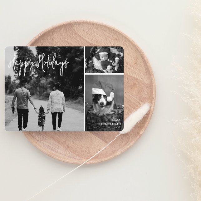 Modern Christmas Card | B+W Trendy Collage (Creator Uploaded)