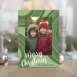 Modern Christmas Circles with Holiday Photo