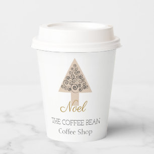 Modern Christmas Coffee Shop Business Branding Paper Cups