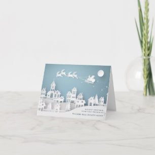 Modern Christmas Composition Corporate Greeting Holiday Card