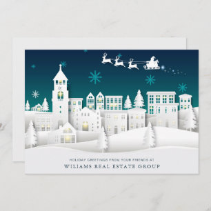 Modern  Christmas Composition Corporate Greeting Holiday Card