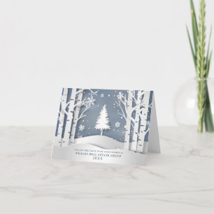 Modern Christmas Composition Corporate Greeting Holiday Card