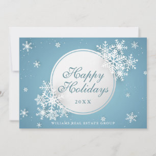 Modern Christmas Composition Corporate Greeting Holiday Card