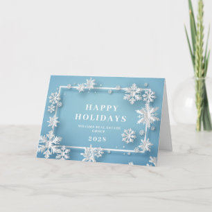 Modern Christmas Composition Corporate Greeting Holiday Card