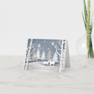 Modern Christmas Composition Corporate Greeting Holiday Card