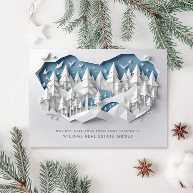 Modern Christmas Composition Corporate Greeting Holiday Card (Creator Uploaded)