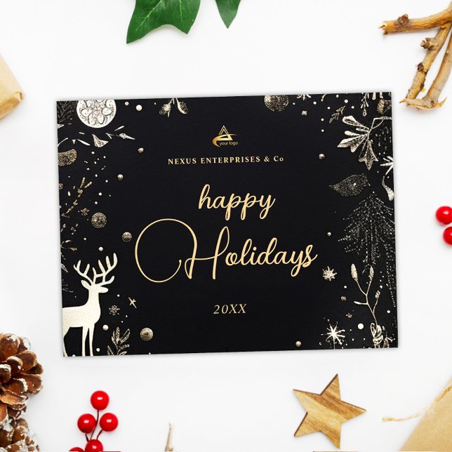 Modern Christmas Corporate Business Holiday Party Postcard (Modern Christmas Corporate Business Holiday Party Postcard)