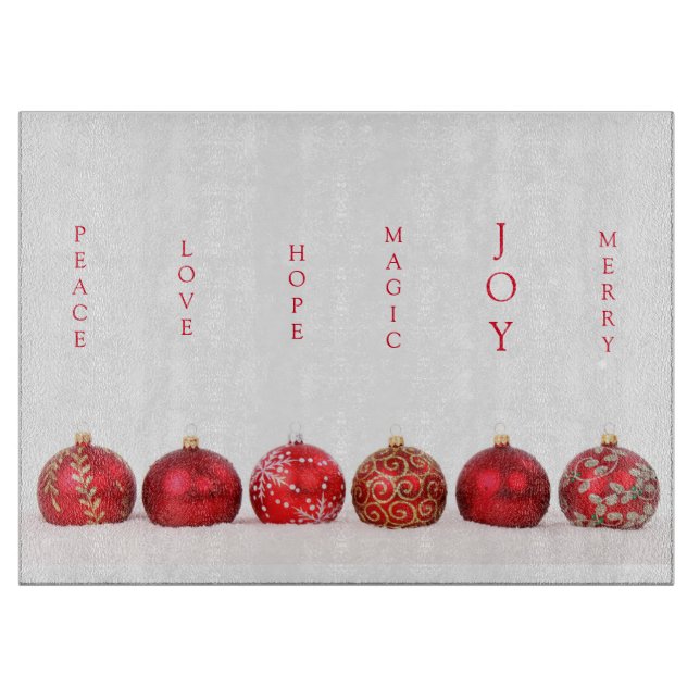 Modern Christmas Cutting Board Joyful (Front)