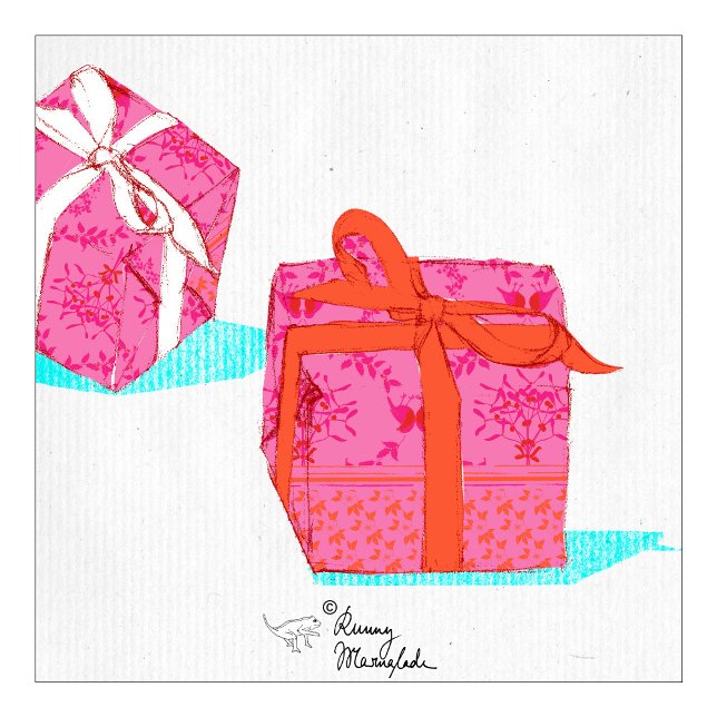 Modern Christmas Damask | Pink Orange Wrapping Paper (Envelop Your Presents in Festive Elegance: Pink-Orange Christmas Floral Damask with Hellebore Border)