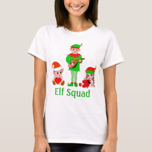 Modern Christmas Elf Squad T-Shirt