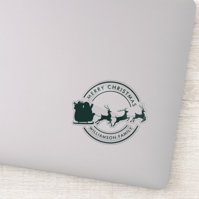 Modern Christmas Family Name Custom (Detail)