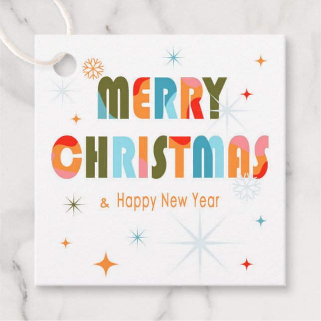Modern Christmas Favour Tags (Front)