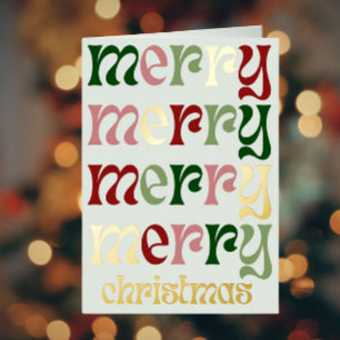 Modern Christmas Foil Greeting Card