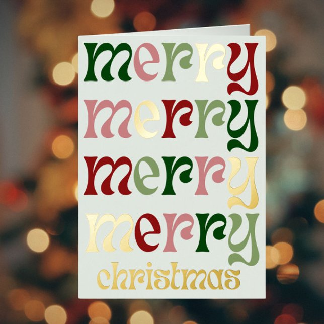 Modern Christmas  Foil Greeting Card (Creator Uploaded)