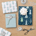 Modern Christmas Forest Trees Blue Green Wrapping Paper Sheet<br><div class="desc">Wrap your Christmas and winter gifts in style with this mix-and-match coordinated set of 3 sheets of wrapping paper featuring blue-green modern abstract Christmas and forest trees and winter snow patterns. ASSISTANCE: For help with design modification, colour change, resizing, transferring the design to another product or if you would like...</div>