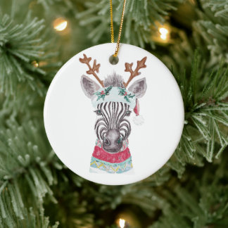 Modern Christmas gift idea Ceramic Ornament