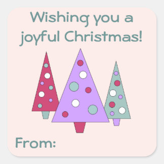 Modern Christmas Gift Tag Stickers