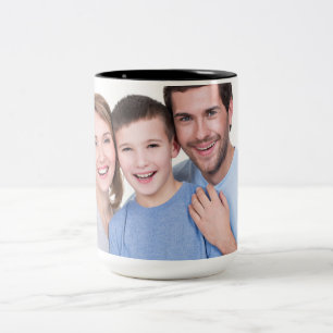 Modern Christmas Gifts Custom Photo Magic Heat  Two-Tone Coffee Mug