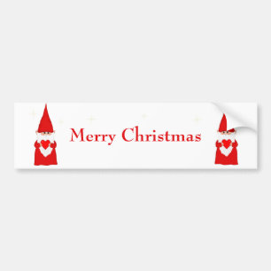 Modern Christmas Gnomes  Bumper Sticker