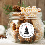 Modern Christmas Goodies Heart Personalised Classic Round Sticker<br><div class="desc">A modern sticker with heart and curve typography.</div>