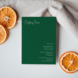 Modern Christmas   Green Dinner Party Invitation