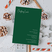 Modern Christmas | Green Lunch Invitation