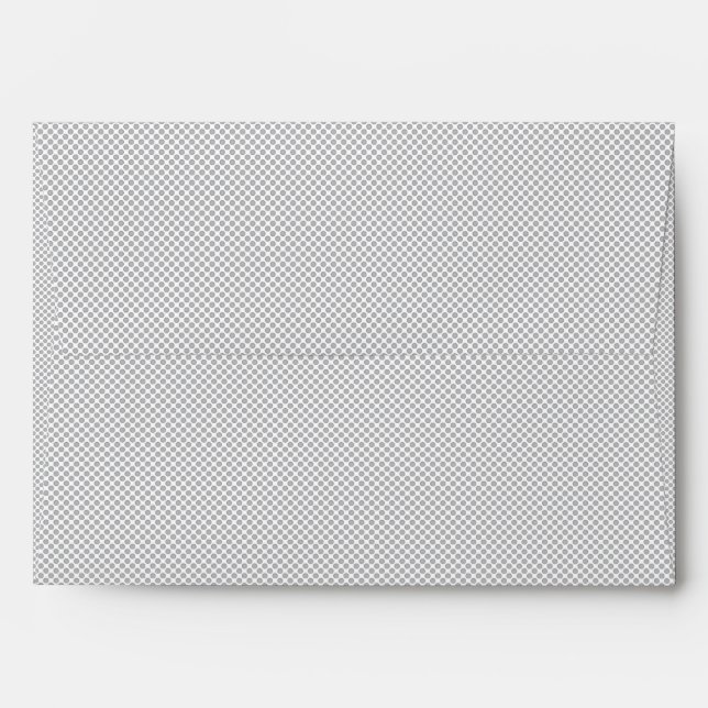 Modern Christmas Grey Pattern Gift Wrap Envelope (Back (Top Flap))