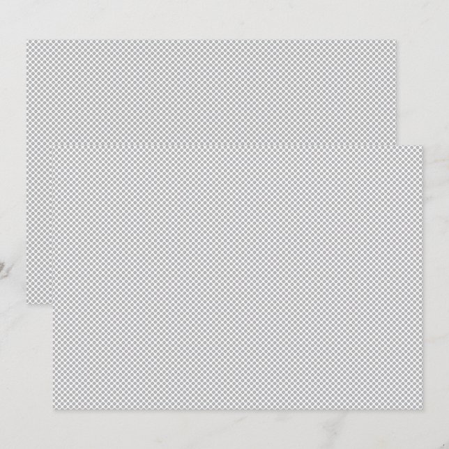 Modern Christmas Grey Pattern Gift Wrap Invitation (Front/Back)