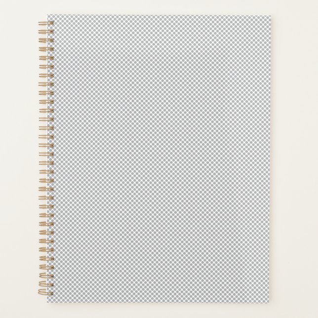 Modern Christmas Grey Pattern Gift Wrap Planner (Front)