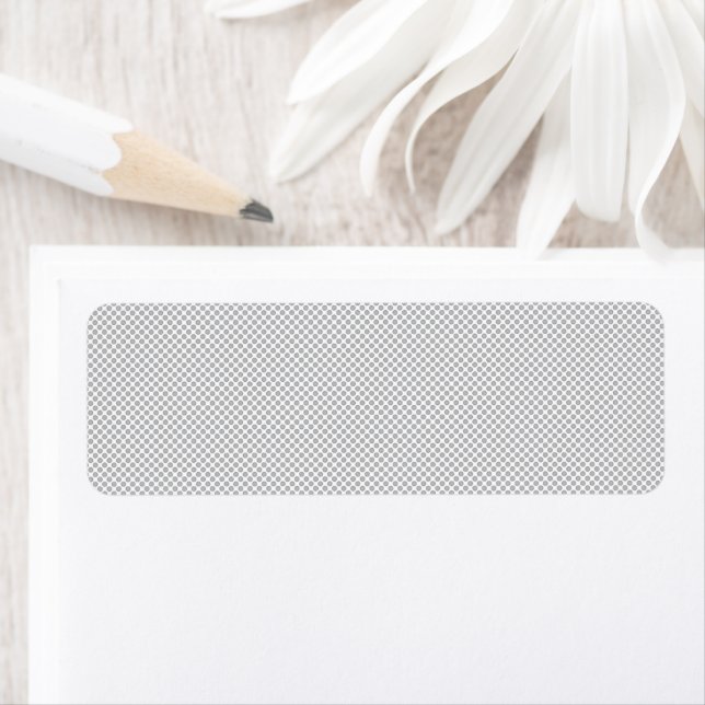 Modern Christmas Grey Pattern Gift Wrap Return Address Label (Insitu)