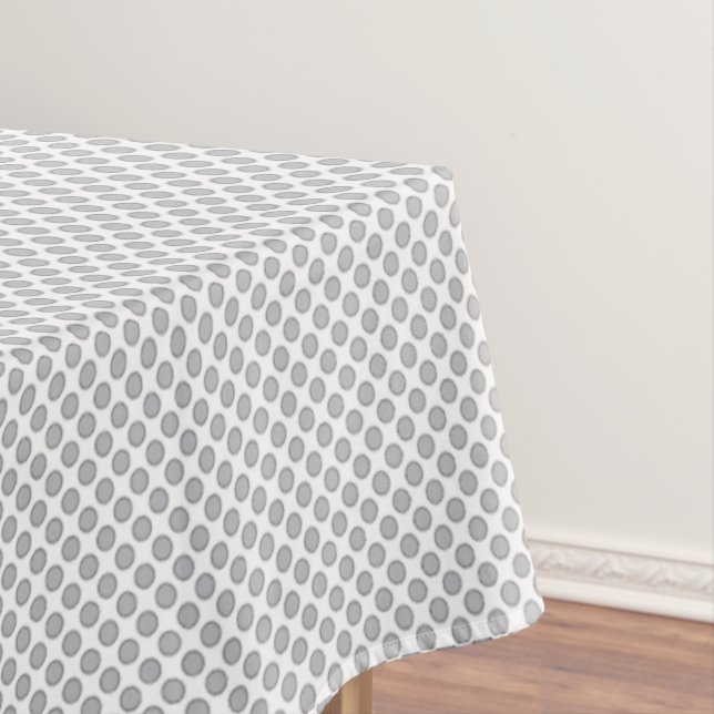 Modern Christmas Grey Pattern Gift Wrap Tablecloth (In Situ)
