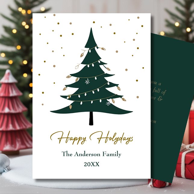 Modern Christmas Happy Holidays Flat Holiday Card (Modern Christmas Happy Holidays Flat Holiday)