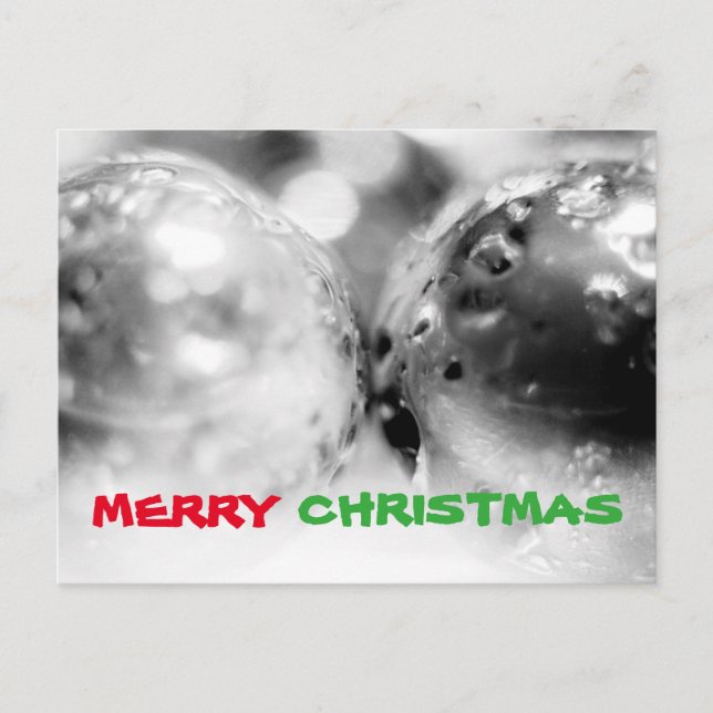 Modern Christmas Holiday Postcard (Front)