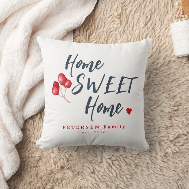 Modern Christmas home sweet home family photo Cushion (Blanket)