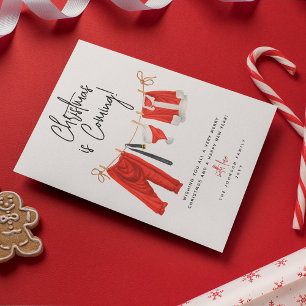 Modern 'Christmas is Coming' Santa Claus Holiday