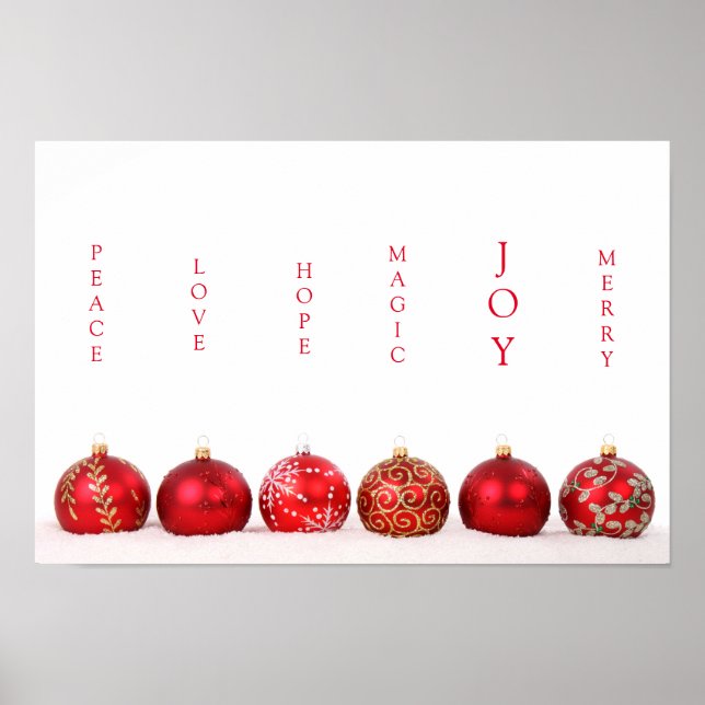 Modern Christmas Joy Poster (Front)