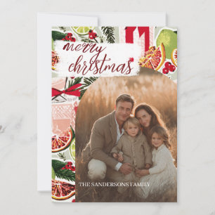 Modern Christmas MidCentury Photo  Holiday Card