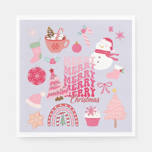 Modern Christmas Napkin (Front)