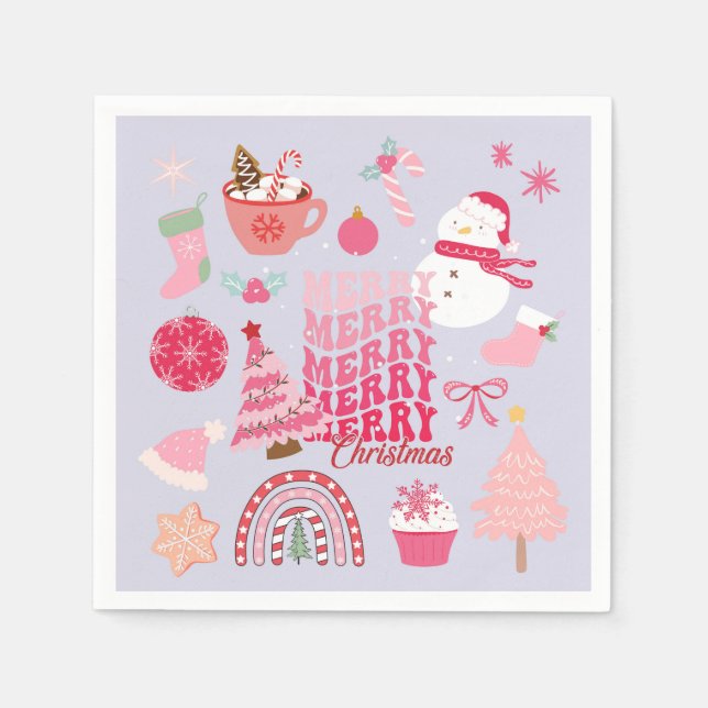 Modern Christmas Napkin (Front)