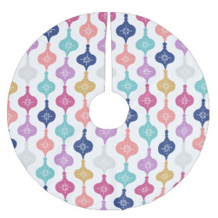 Modern Christmas Ornament Brushed Polyester Tree Skirt