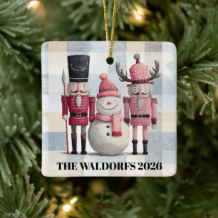 Modern Christmas Ornament Nutcrackers & Snowman
