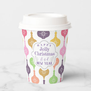 Modern Christmas Ornament Paper Cups