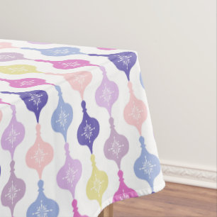 Modern Christmas Ornament Tablecloth