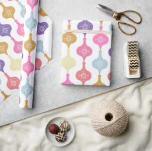 Modern Christmas Ornament Wrapping Paper