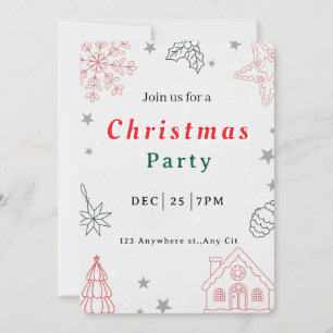 Modern Christmas Party Invitation