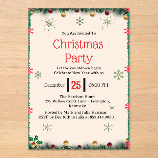 Modern Christmas Party Invitation Template
