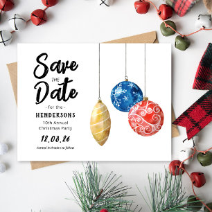 Modern Christmas Party Save the Date Announcement